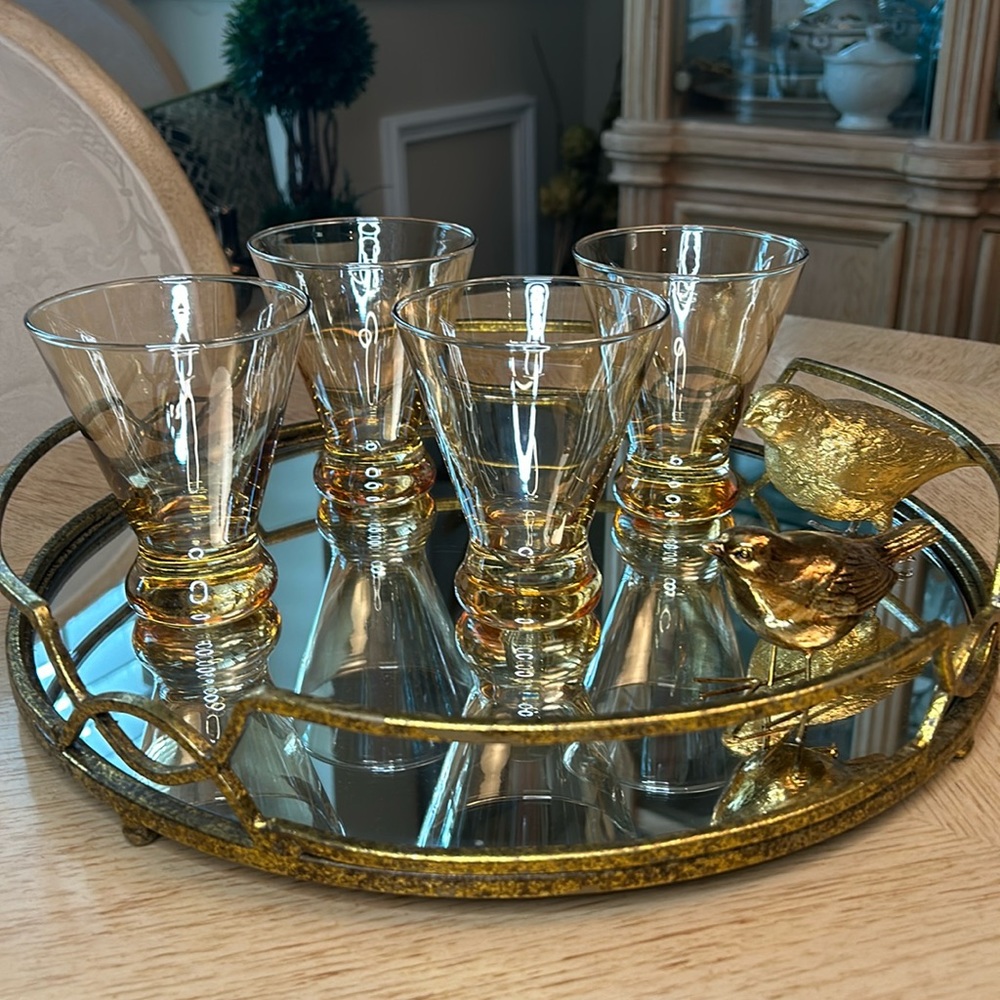 Vintage Lowball Cocktail Glasses (4)